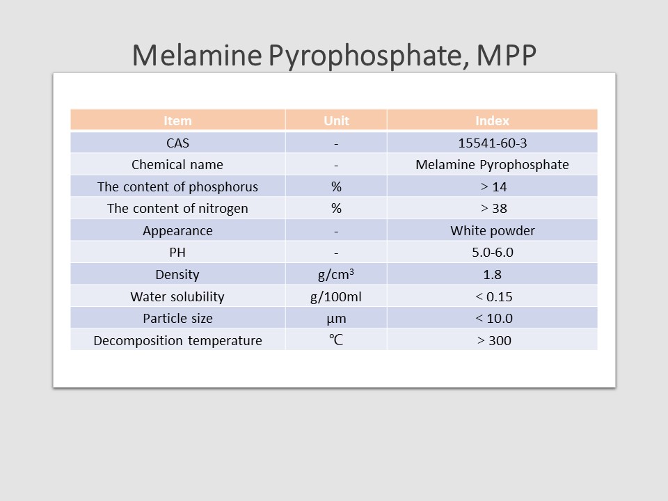 Melamine Pyrophosphate, MPP