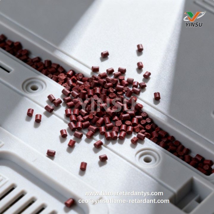 Red phosphorus flame retardant with nylon