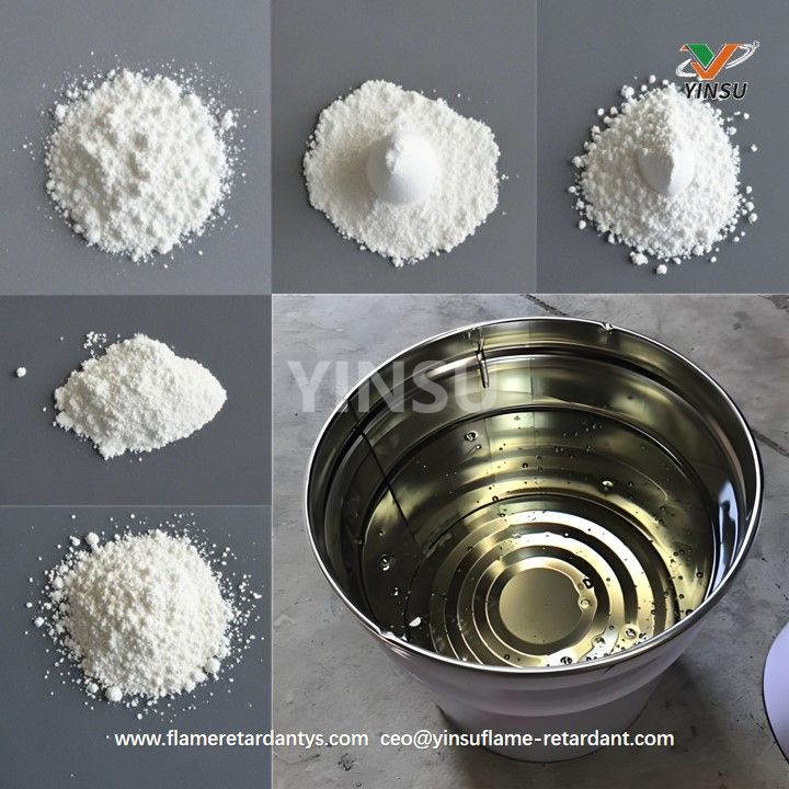 Epoxy resin with flame retardant powder