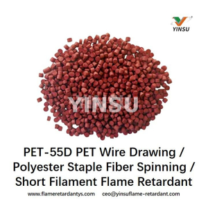 PET-55D PET Wire Drawing / Polyester Staple Fiber Spinning / Short Filament Flame Retardant