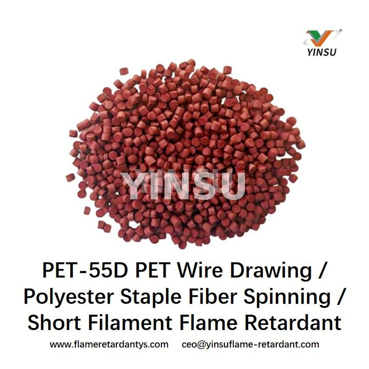 PET-55D PET Wire Drawing / Polyester Staple Fiber Spinning / Short Filament Flame Retardant