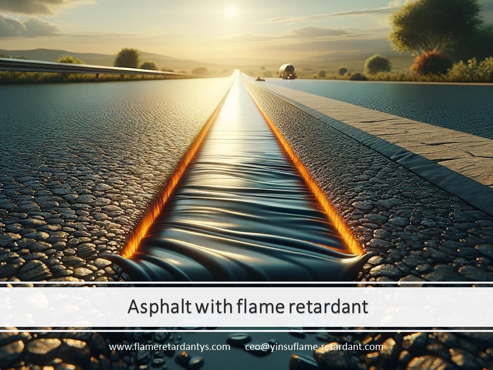 Asphalt with flame retardant