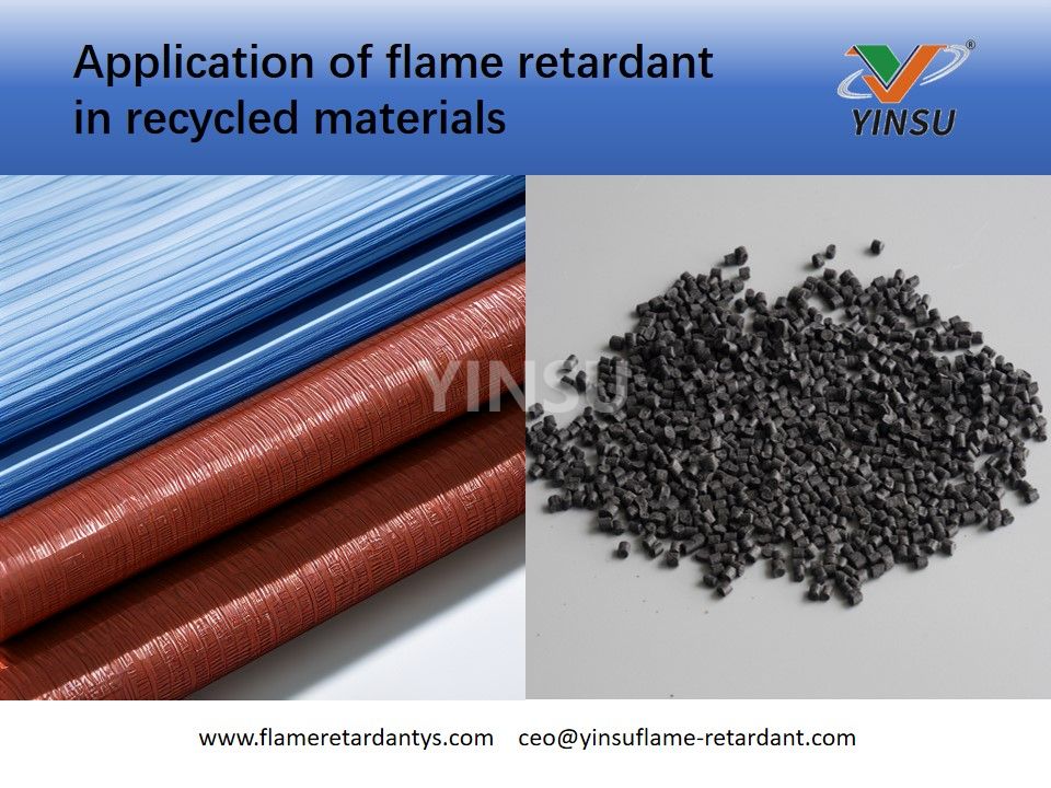 Application of flame retardant in recycled materials