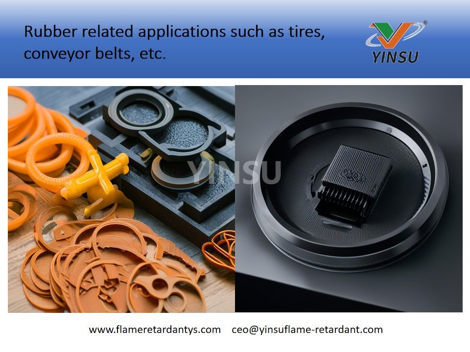 Rubber related applications such as tires, conveyor belts